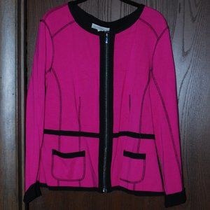 NWOT Laura Ashley Pink/Black Jacket - L